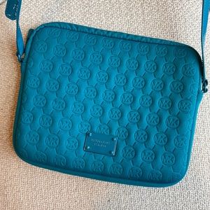 Michael Kors iPad Turquoise Neoprene Crossbody Bag